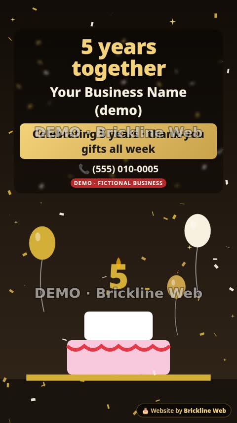 5 years in business animated preview