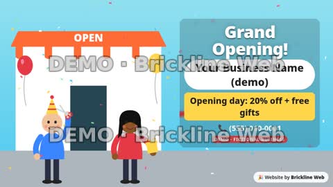Grand opening ribbon animated preview