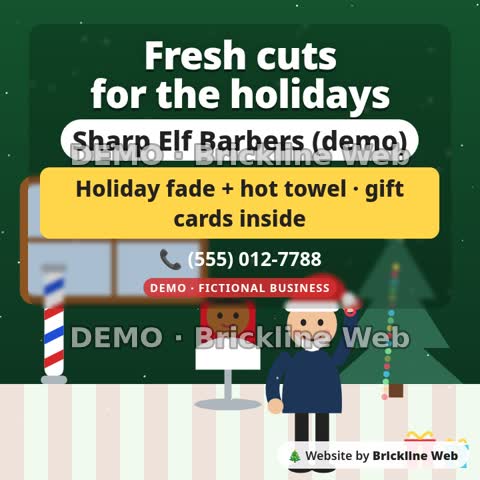Santa’s barbershop animated preview
