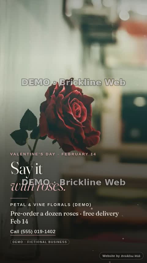 Roses for Valentine’s animated preview