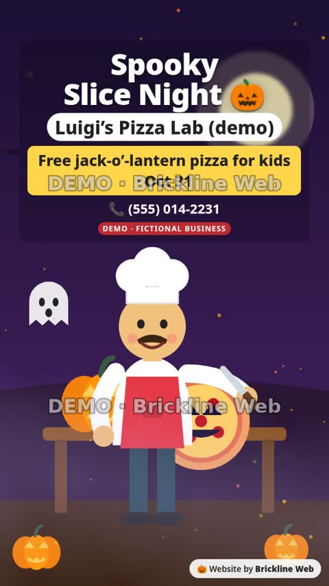 Halloween at the pizzeria animated preview